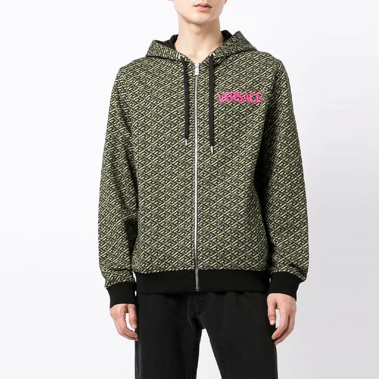 VERSACE Monogram Print Hoodie-1