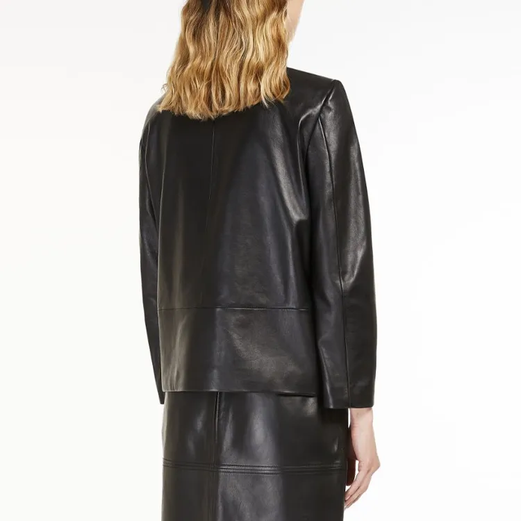 SportMa Leather Jacket Women's Black-3