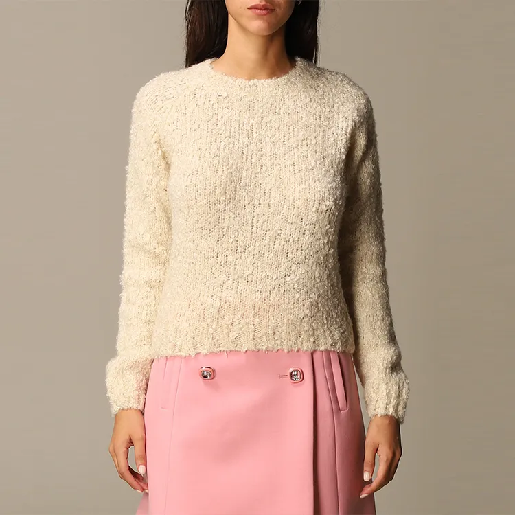 PRADA Fitted Sweater Women's Beige-2