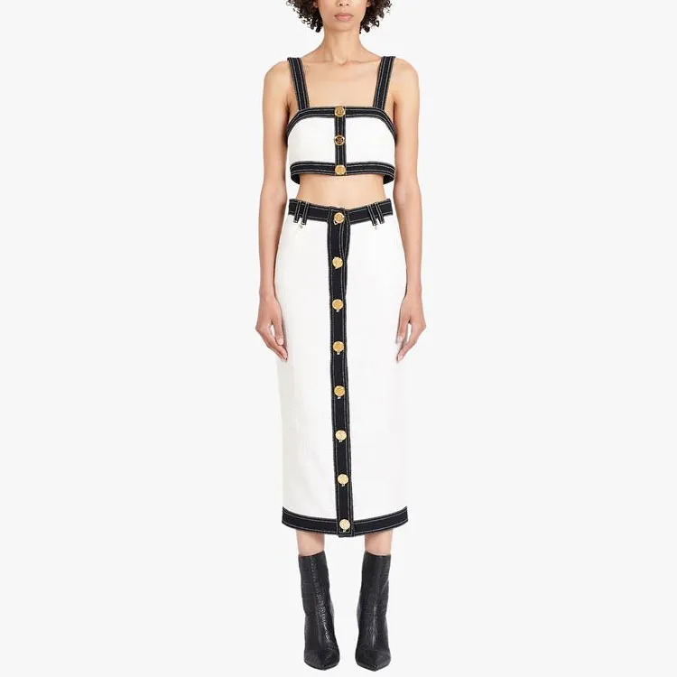 BALMAIN Casual Long Skirts Women's White-1