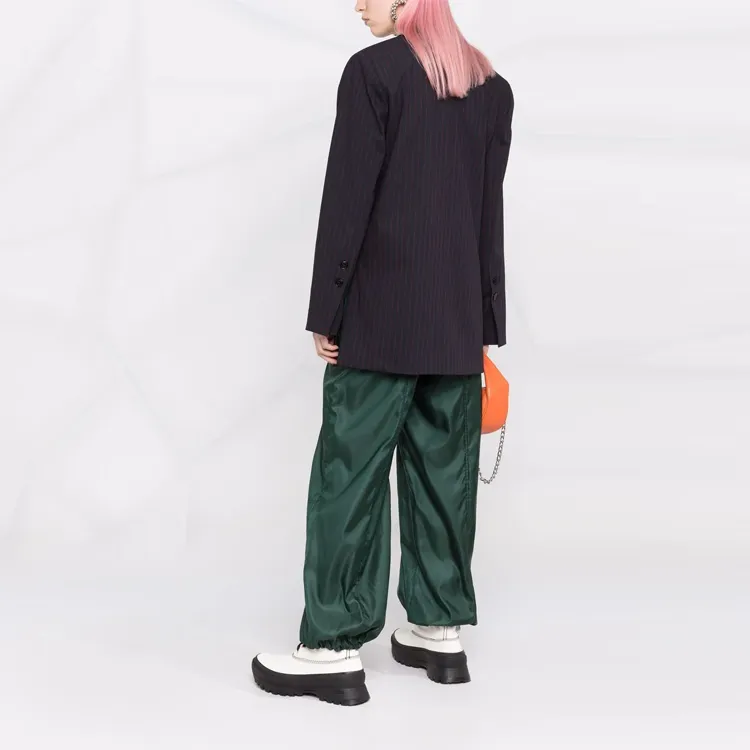GANNI Stretch Stripe Blazer 'Sky Captain'-2