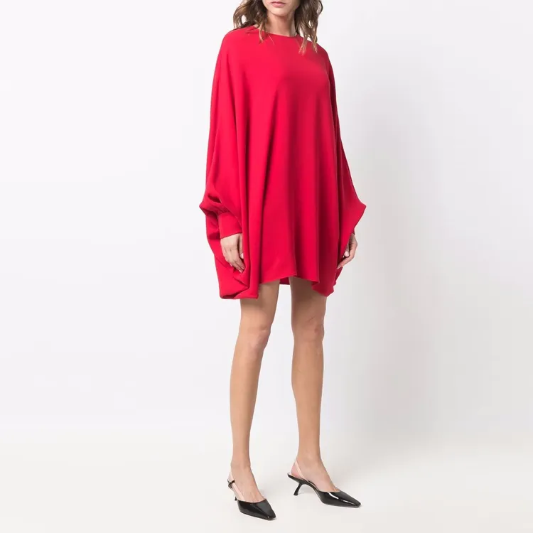 Valentino Long-Sleeved Dresses Women's Red-3
