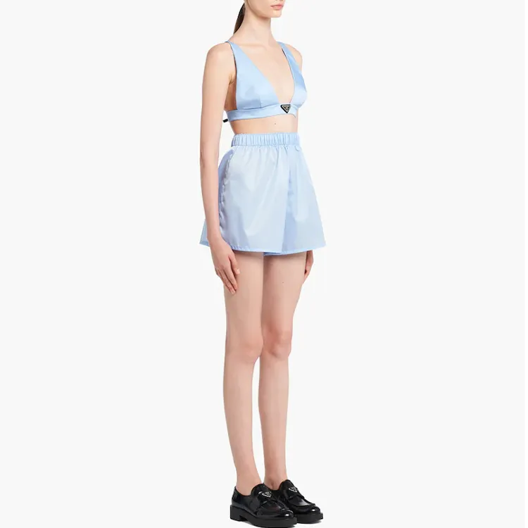 PRADA Re Nylon Top Celeste Blue-3