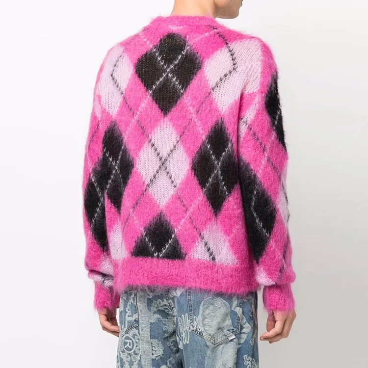 MARNI Argyle Mohair Crewneck Sweater-2