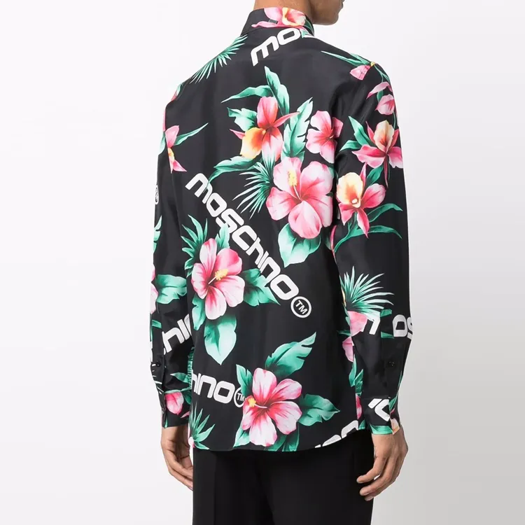 MOSCHINO Shirts Men Black-4
