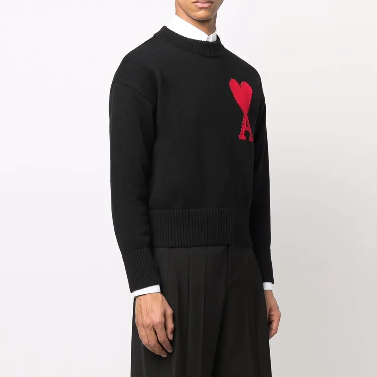 AMIPARIS SS22 Black Cotton Blend Sweater-3