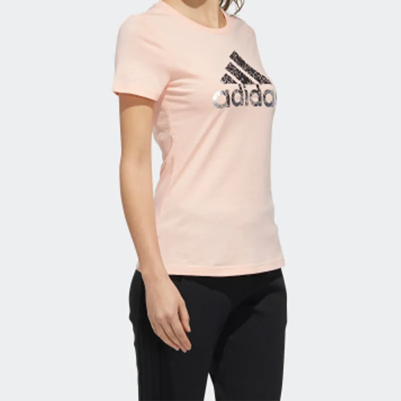 Adidas T Shirt Women's Hazy Coral Pink-5