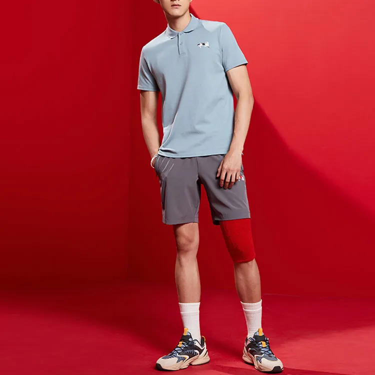 ANTA Variety Training Collection Polo Shirts Unisex Wall Gray-2
