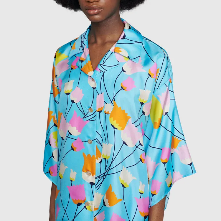 GUCCI Shirts Women's Blue-4