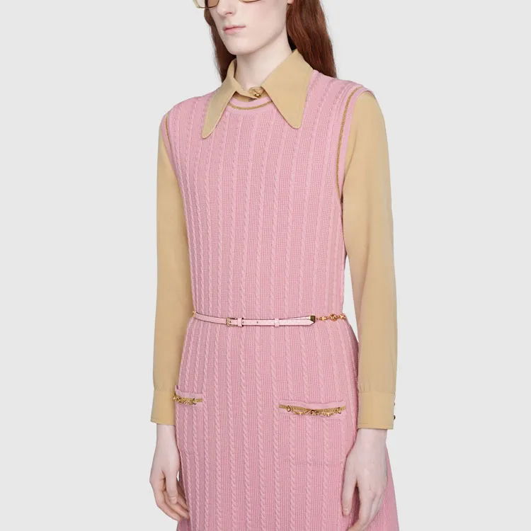 GUCCI FW21 Sleeveless Dress Women's Pink-3