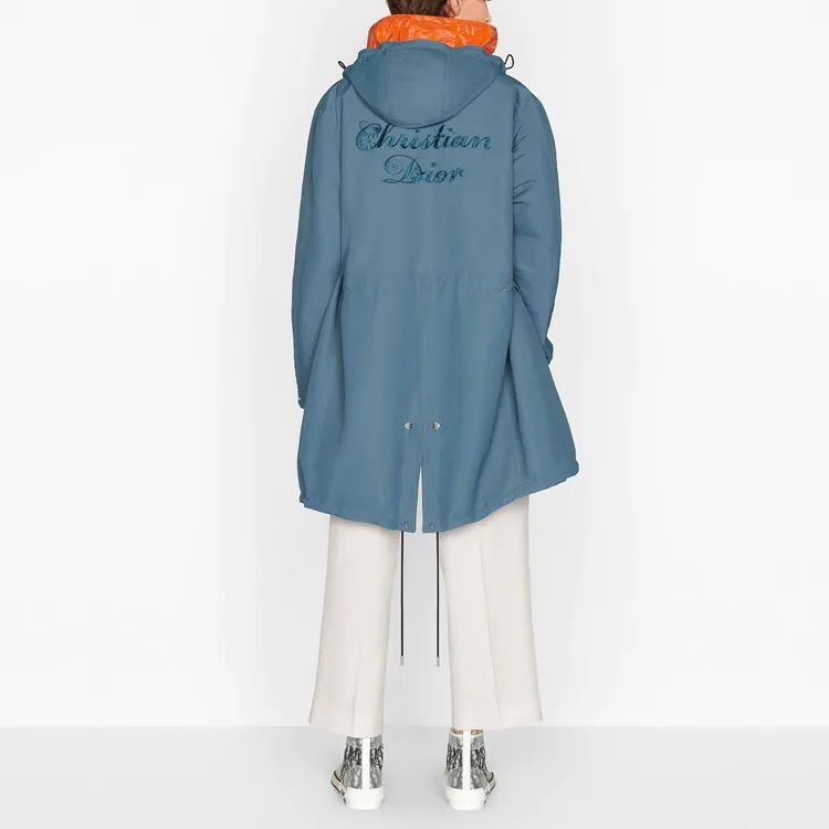 DIOR Dior Quarterly New Products Parka Coats Men's Blue-2