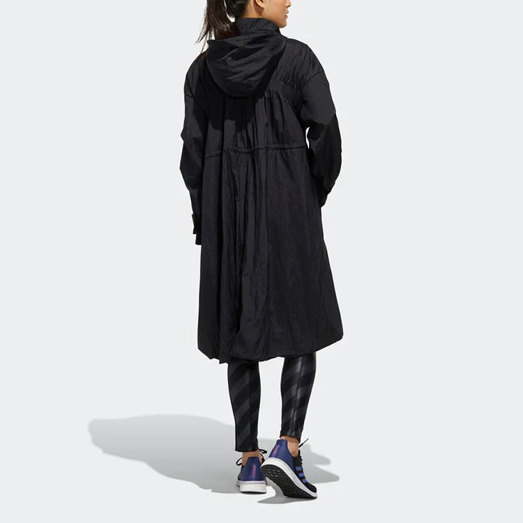 Adidas Women's Light Woven Long Jacket Black-3