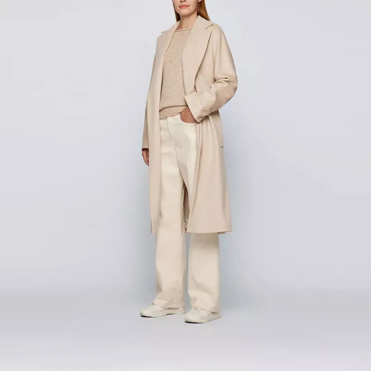 HUGO BOSS Coats Women's Beige-5