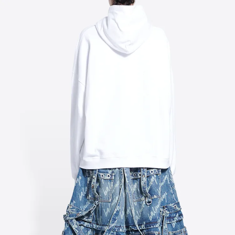 Balenciaga Cities Paris Hoodie Wide Fit 'White'-4