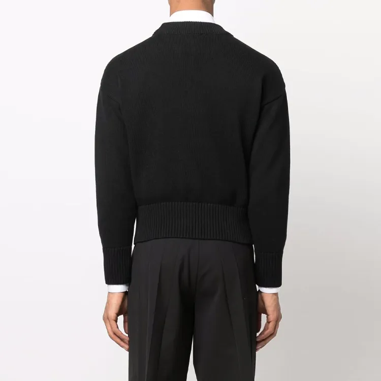 AMIPARIS SS22 Black Cotton Blend Sweater-4