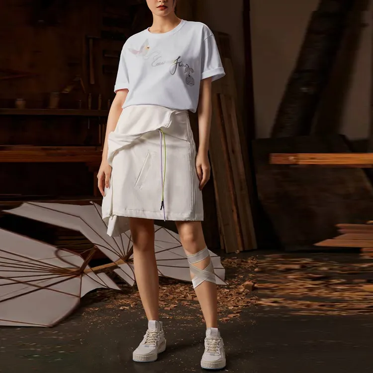 LiNing Skateboard T-Shirt Unisex Standard White-5
