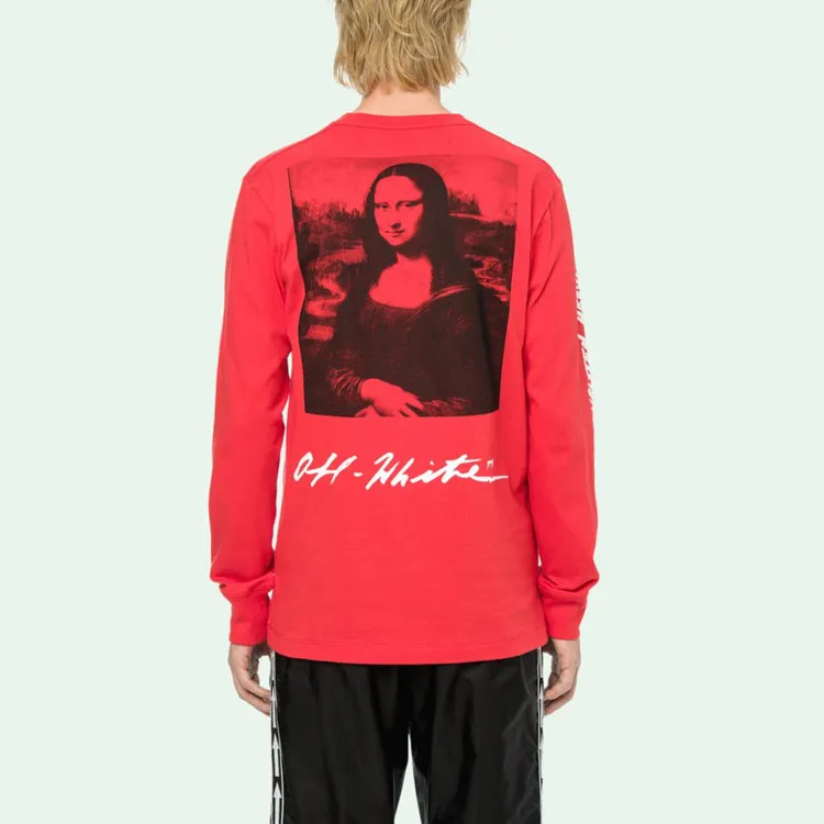 OFF WHITE Monalisa Graphic Print L/S T Shirt-5