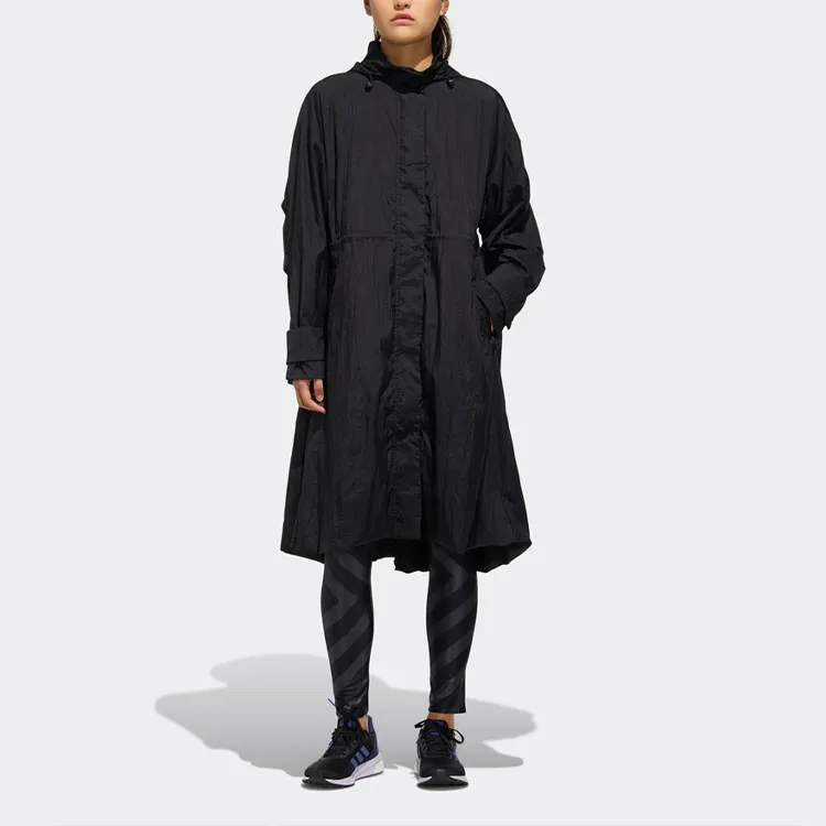 Adidas Women's Light Woven Long Jacket Black-1