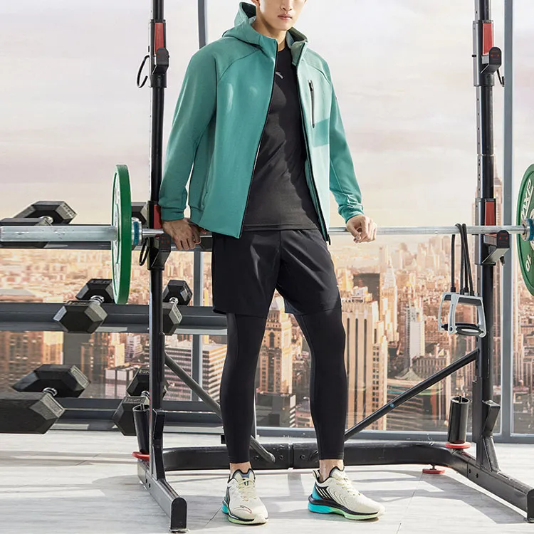 Anta Variety Training Collection Jacket Men's Labyrinth Green-2