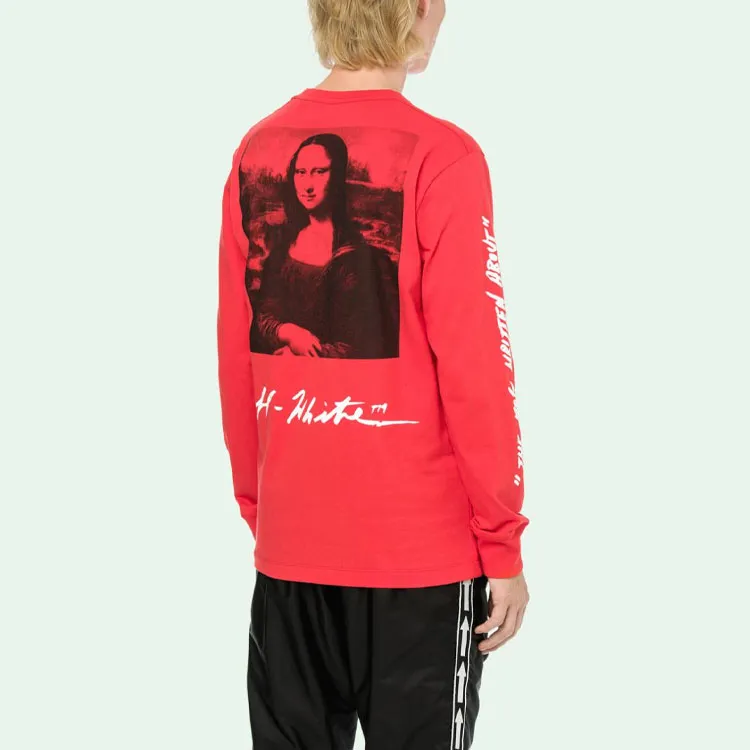 OFF WHITE Monalisa Graphic Print L/S T Shirt-7