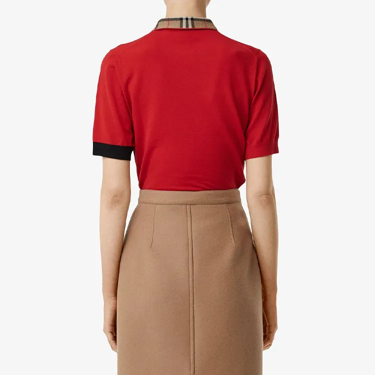 Burberry Polo Shirts Women's Red-5