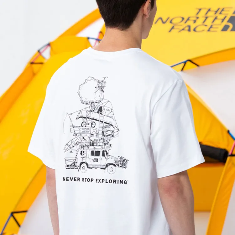 THE NORTH FACE Camping T Shirts Unisex White-7