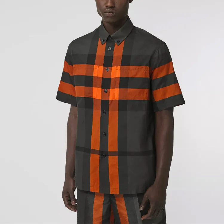 Burberry Shirts Men Orange-2