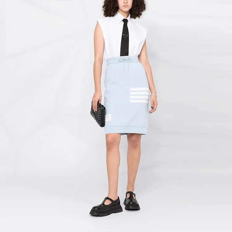 THOM BROWNE Casual Long Skirts Women's Light Blue-1