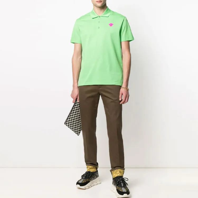 VERSACE Polo Shirts Men Green-1