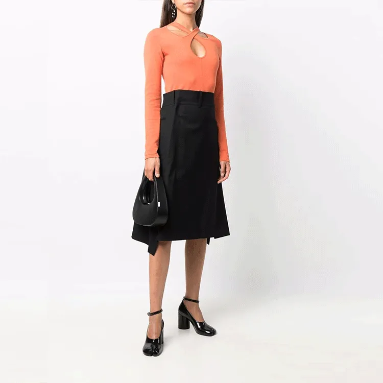 Y 3 Casual Long Skirts Women's Black-2