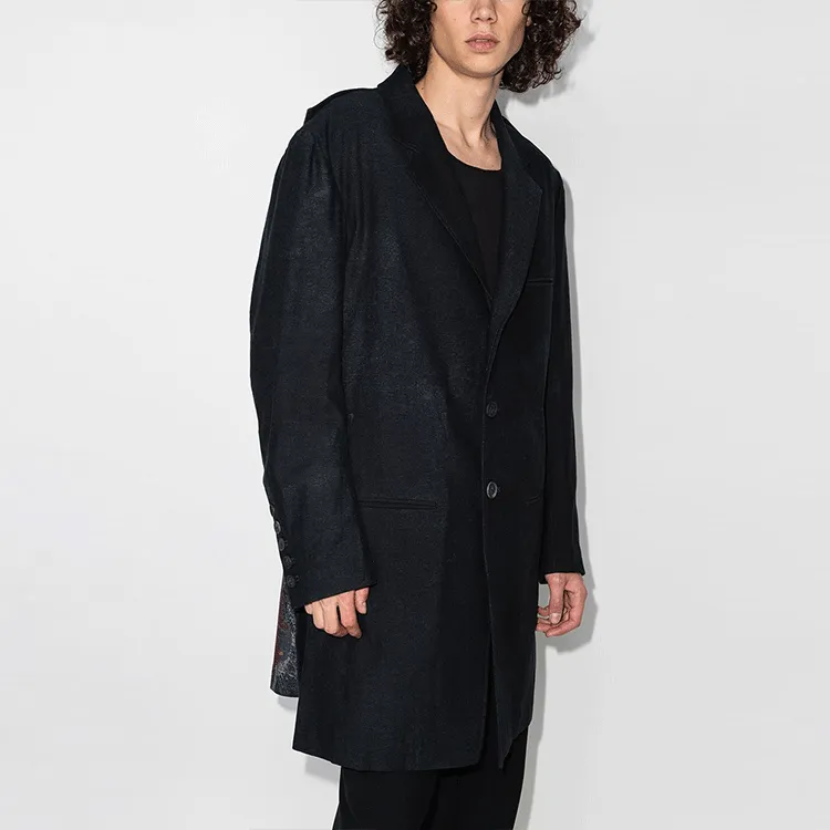 Yohji Yamamoto Graphic-print Longline Shirt Jacket-1