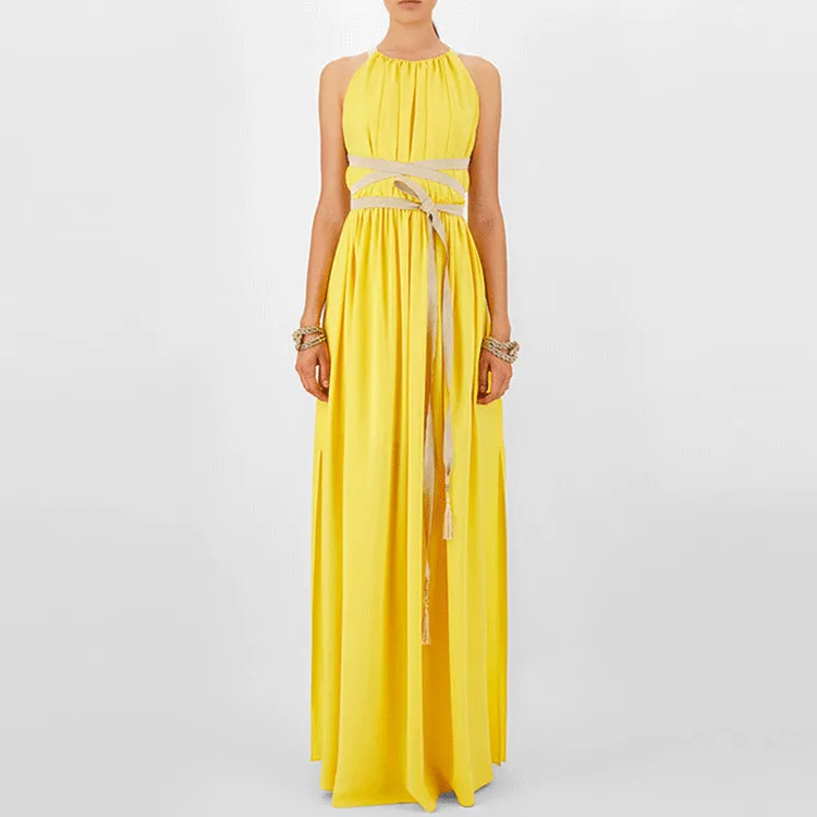 MaxMara Sleeveless Dresses Women's Yellow-2