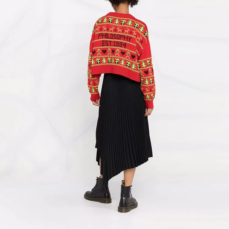 PHILOSOPHY DI LORENZO SERAFINI SS22 Loose Fit Sweater Women's Red-3