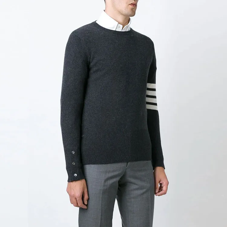 THOM BROWNE 4 Bar Crewneck Jumper-1