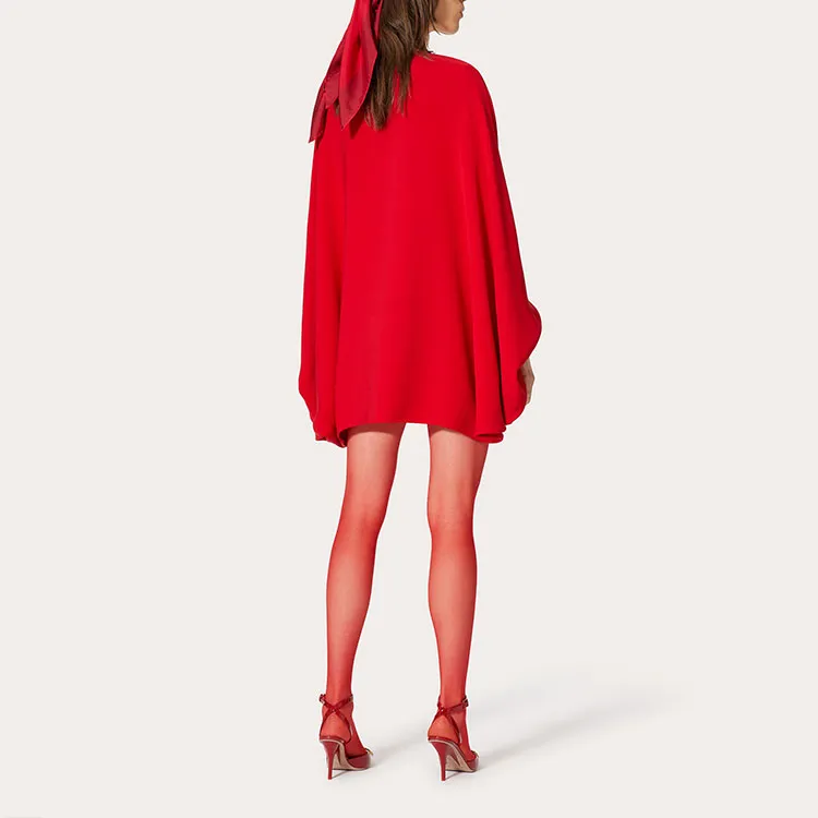 Valentino Long-Sleeved Dresses Women's Red-2