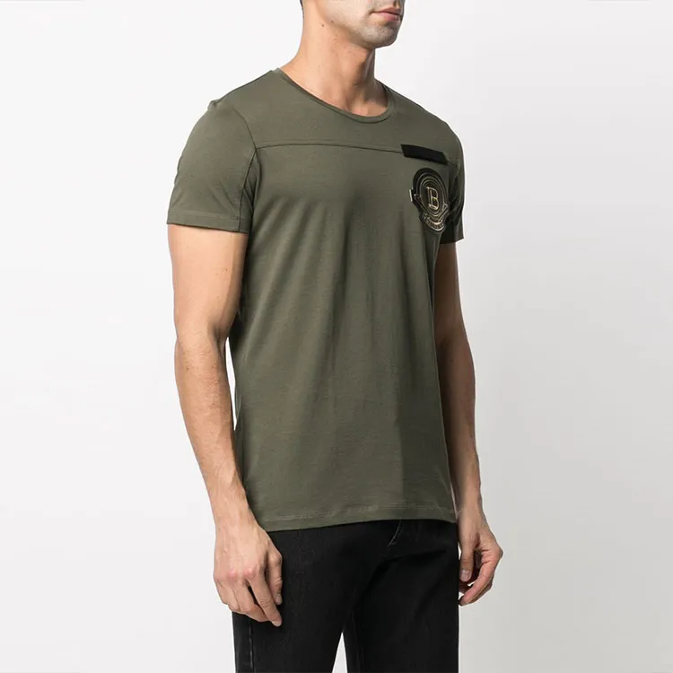 BALMAIN T-Shirts Men Green-2