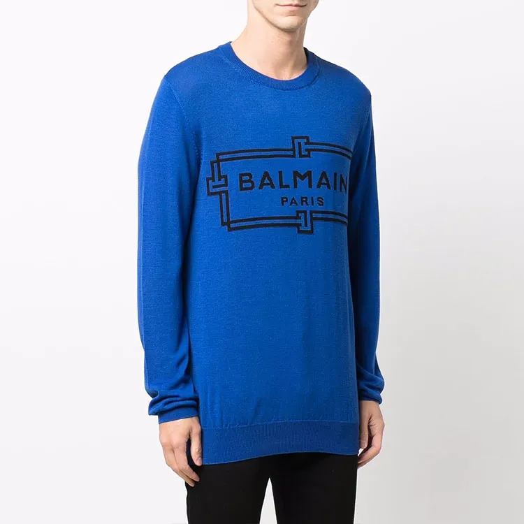BALMAIN Sweaters Men Blue-2