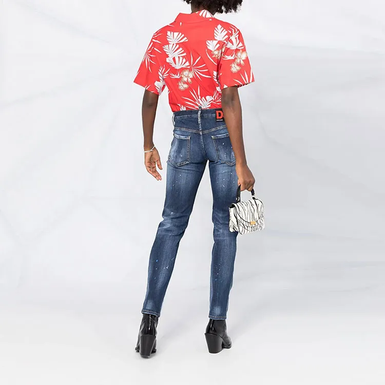 DSQUARED 2 Checked Ripped Jennifer Jeans-2