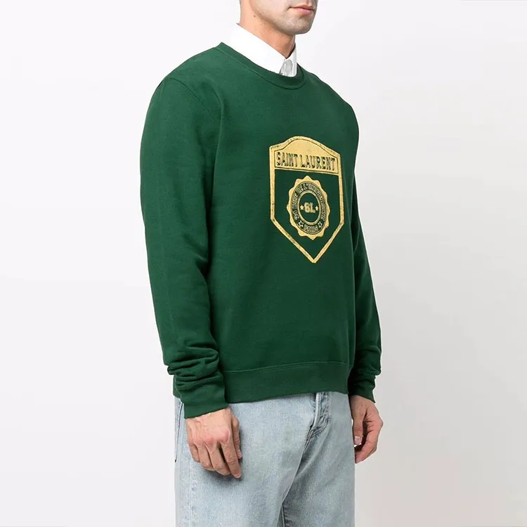 SAINT LAURENT University Crest Print Sweatshirt-4