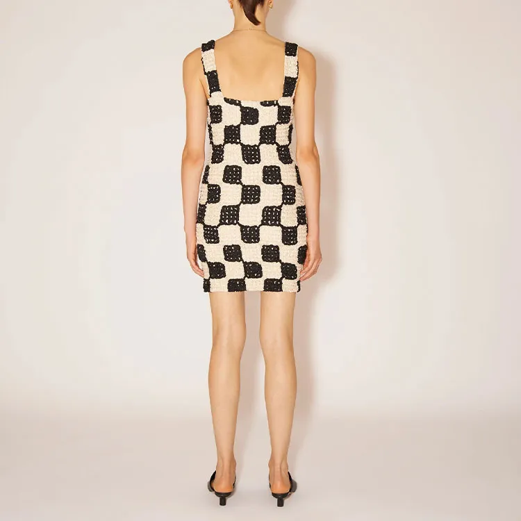 NANUSHKA Sleeveless Dresses Women's Black/White-2