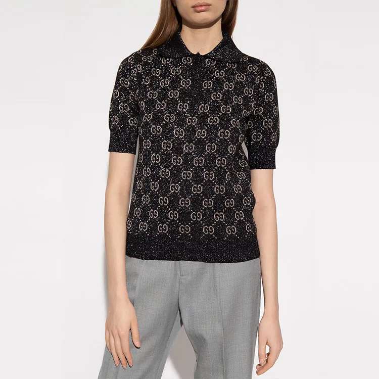 GUCCI Gg Motif Polo Shirt-2