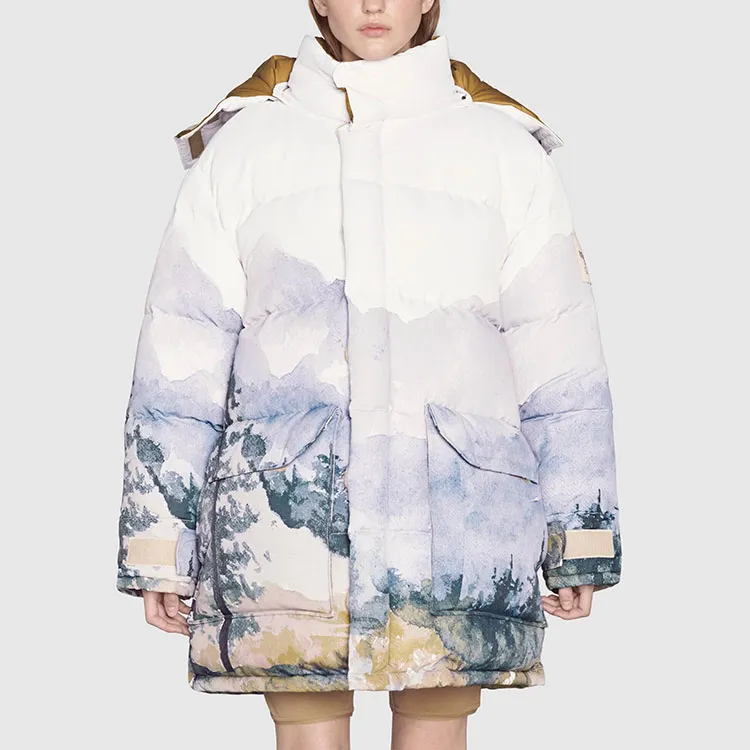 GUCCI X The North Face Padded Jacket Trail Print-4