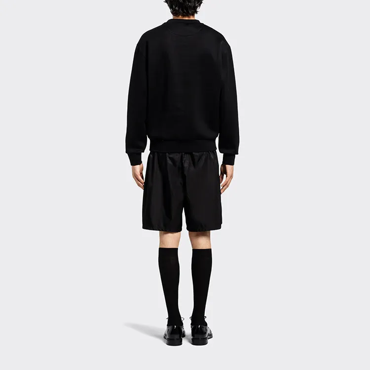 PRADA Chenille Logo Crewneck Sweatshirt-1