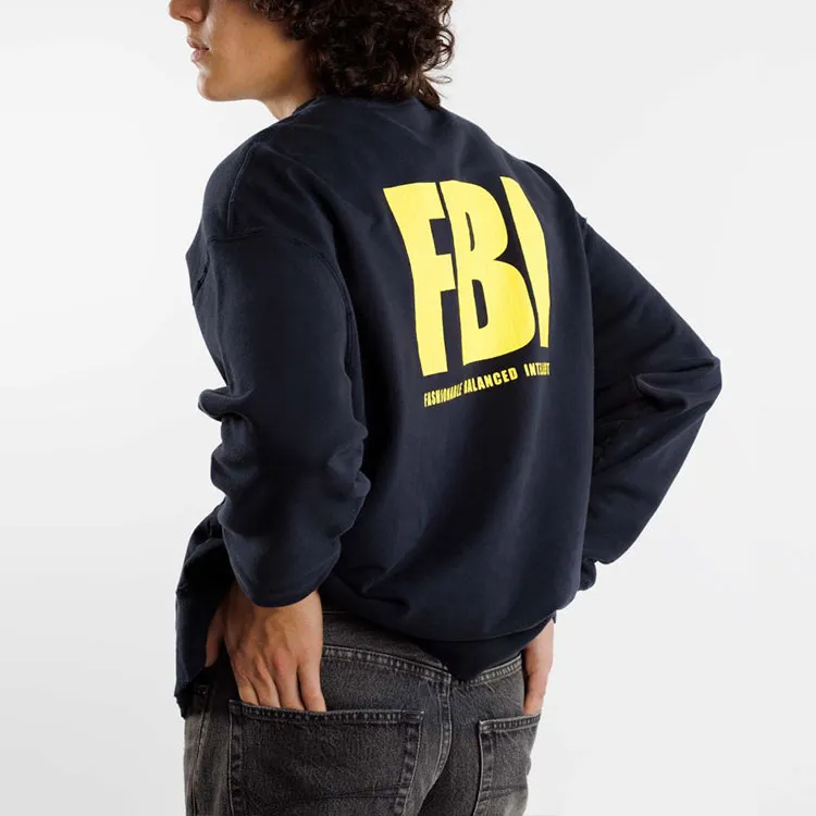 Balenciaga Fbi Crewneck Sweatshirt-2