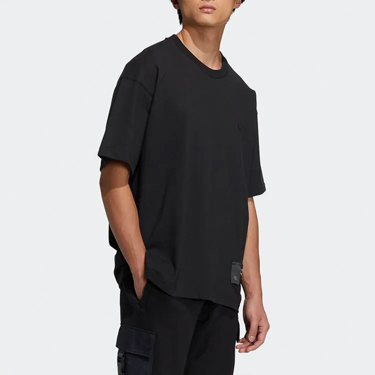 Adidas Originals Drop Shoulder Sleeve T Shirt Men's Black-3