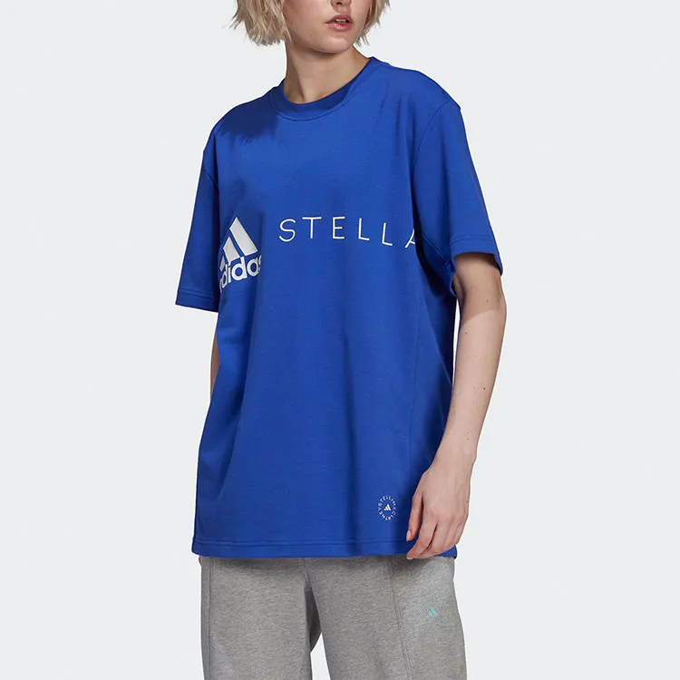 Adidas x Stella McCartney Drop Shoulder Sleeve T Shirt Women's Cobalt Blue-1