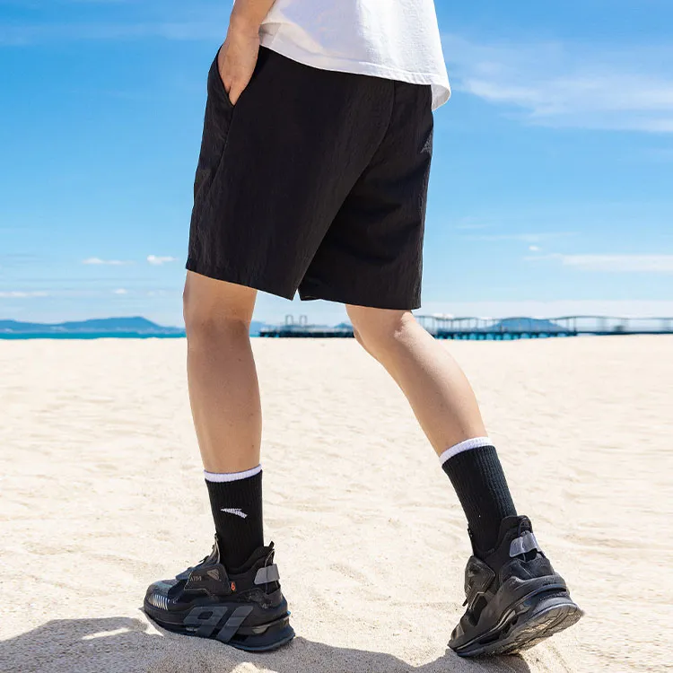 Anta Loose Fit Shorts Men's Black-3
