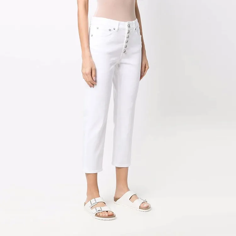 Dondup Koons Logo Patch Cropped Jeans-3