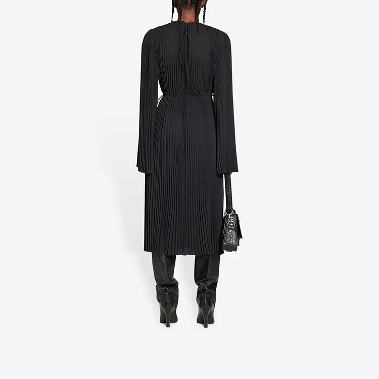 Balenciaga FW22 Long Sleeved Dresses Women's Black-3