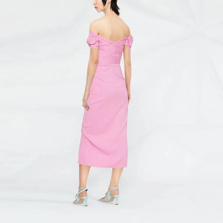 Self portrait Ruched detail Wrap Midi Dress-4